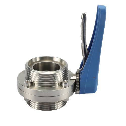 DAIRY Butterfly Valve Threads Ends WITH Trigger Handle