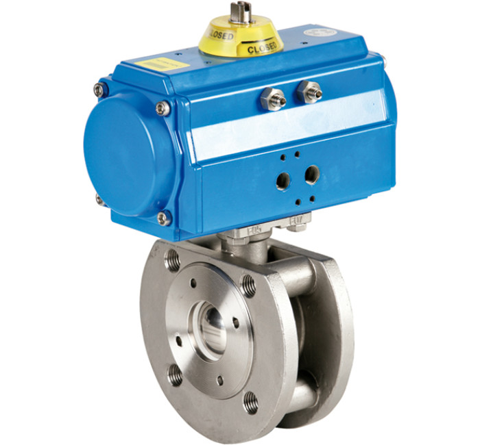 WAFER BALL VALVE  With actuator.
